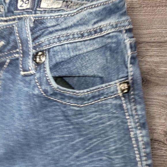 WOMEN'S MISS ME JEANS JP5163B WINGS BLING SIZE 29 - Picture 3 of 11